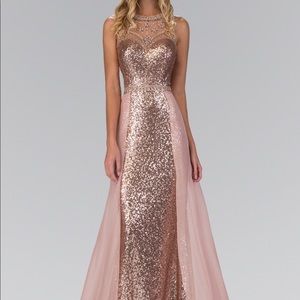 Rose gold formal dress